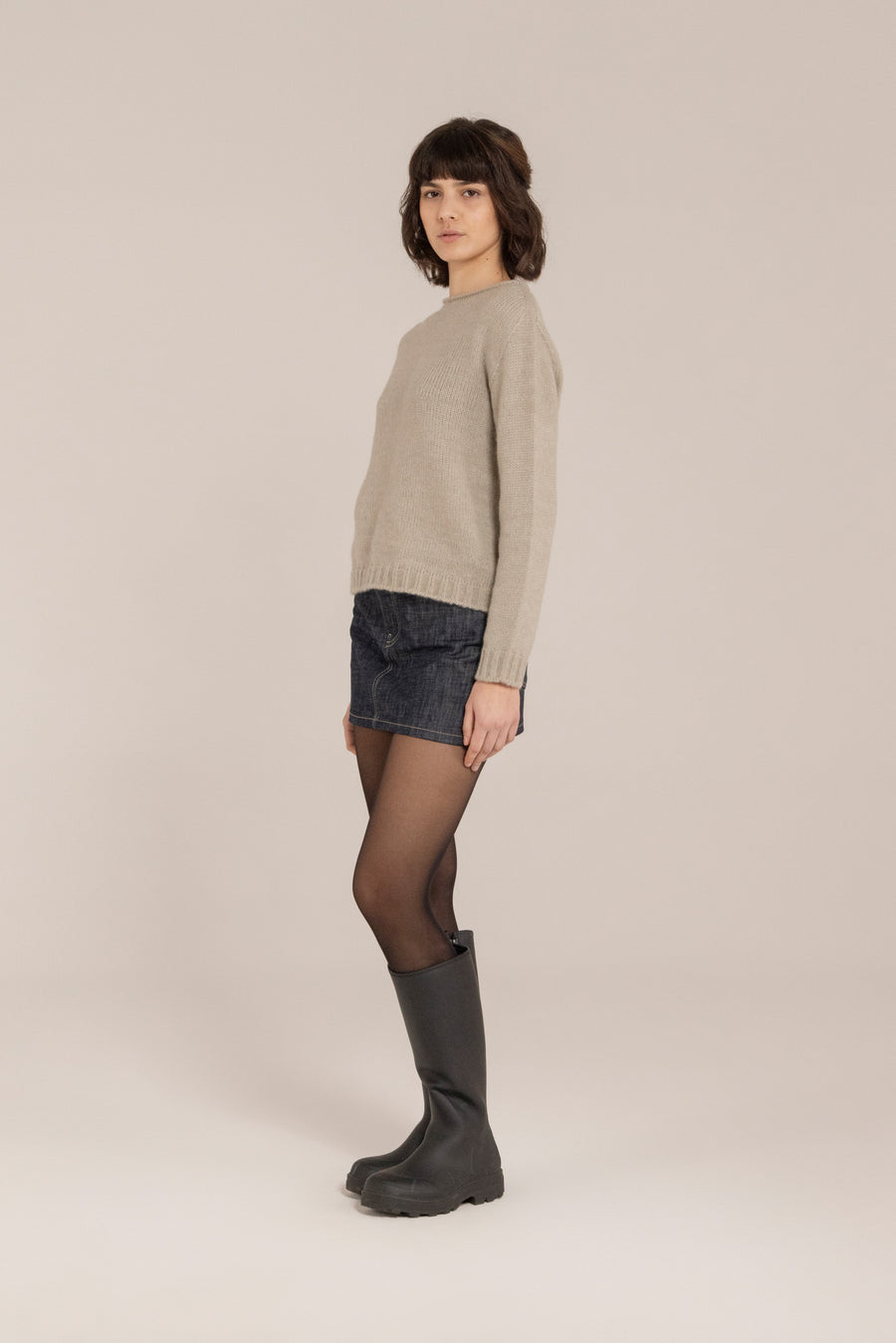 Baby Alpaca Integral Crewneck –  Made in Tuscany