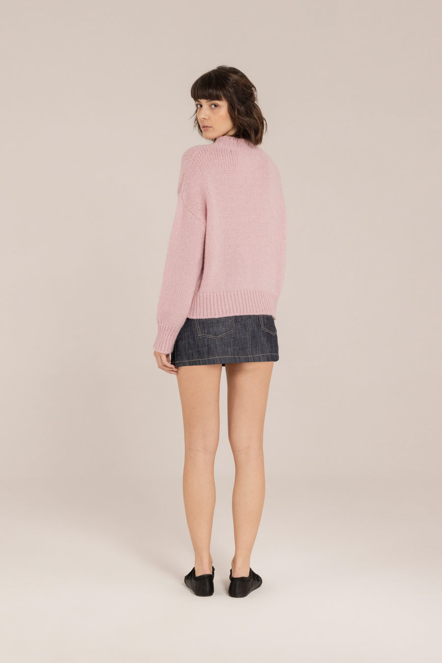Baby Alpaca Cable Knit Crewneck –  Made in Tuscany