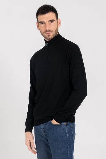 CLASSICA MAGLIA COLLO ALTO IN LANA MERINO 