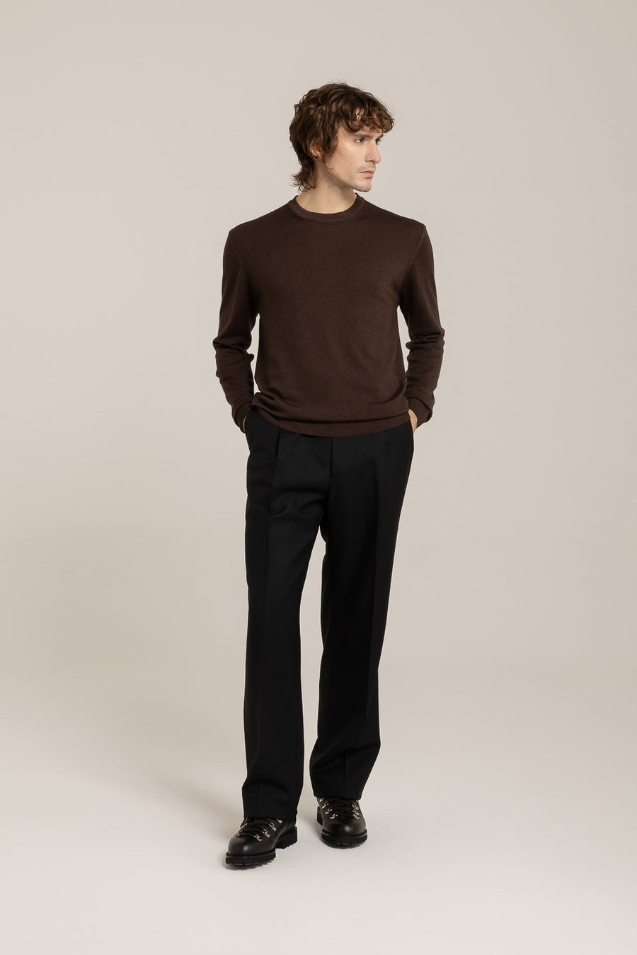 Acid Dyed Merino Crewneck –  Made in Tuscany