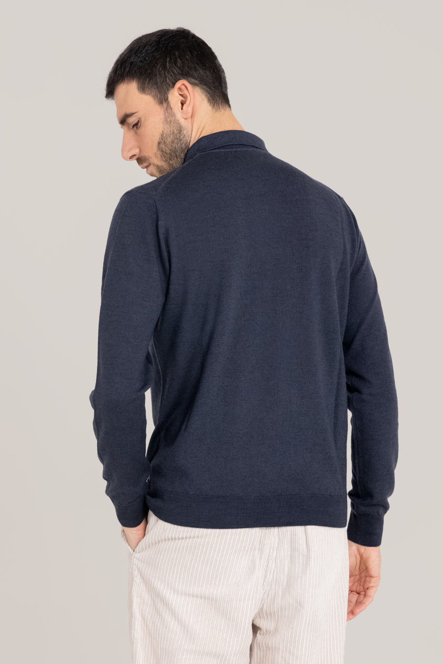 Acid Dyed Merino Buttoned Polo –  Made in Tuscany