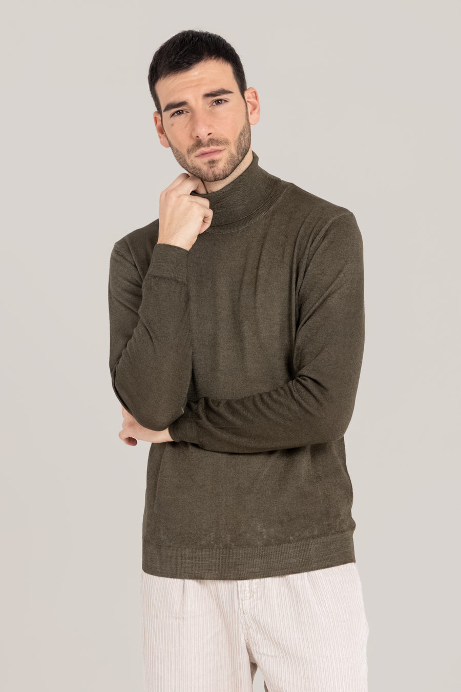 Acid Dyed Merino Turtleneck –  Made in Tuscany