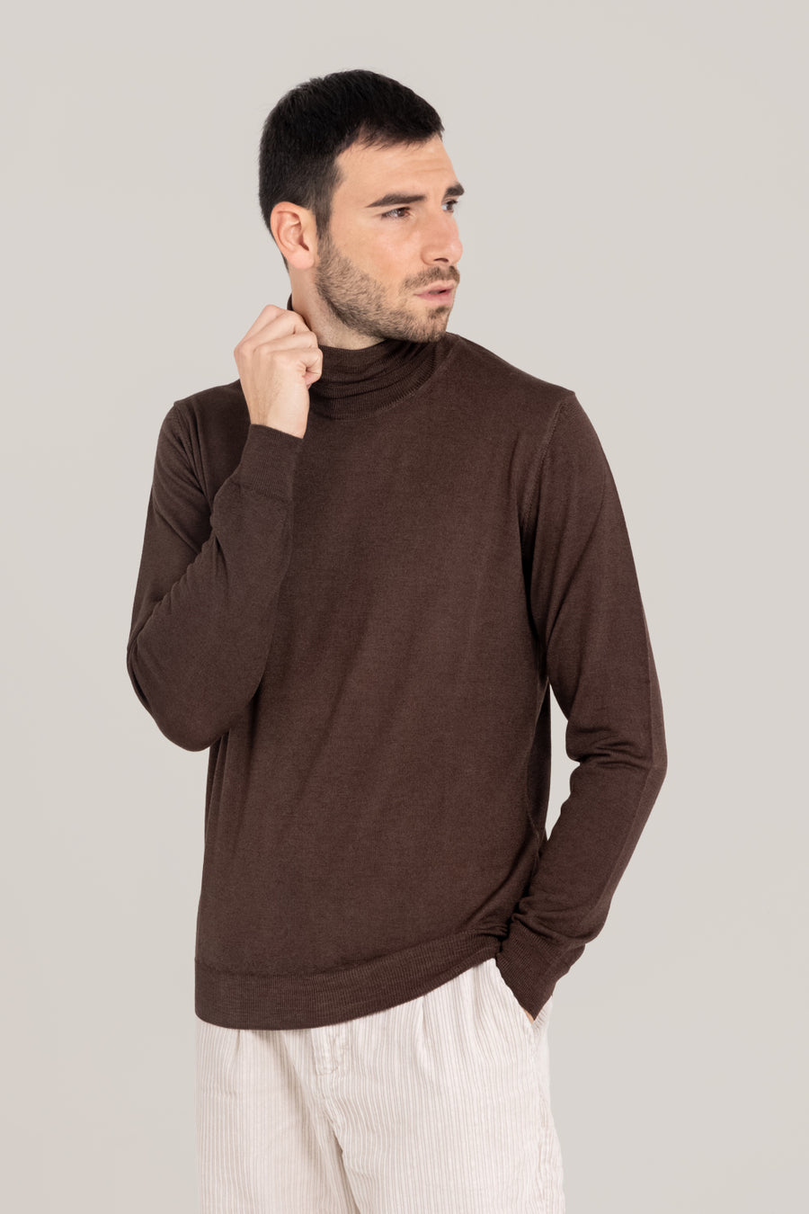 Acid Dyed Merino Turtleneck –  Made in Tuscany