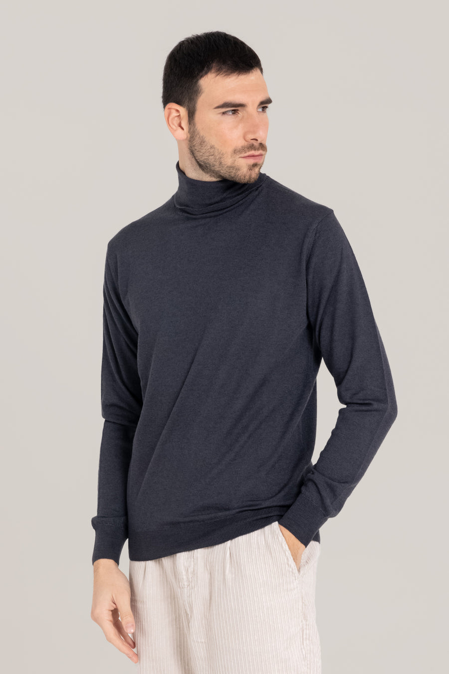 Acid Dyed Merino Turtleneck –  Made in Tuscany