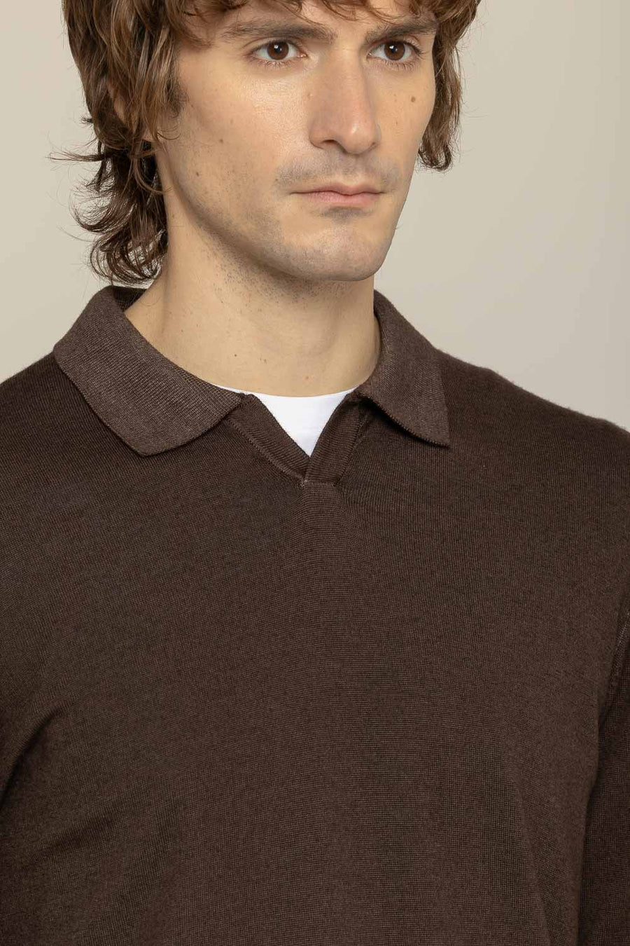 Säuregefärbter Merino-Rundhalsausschnitt – Hergestellt in der Toskana