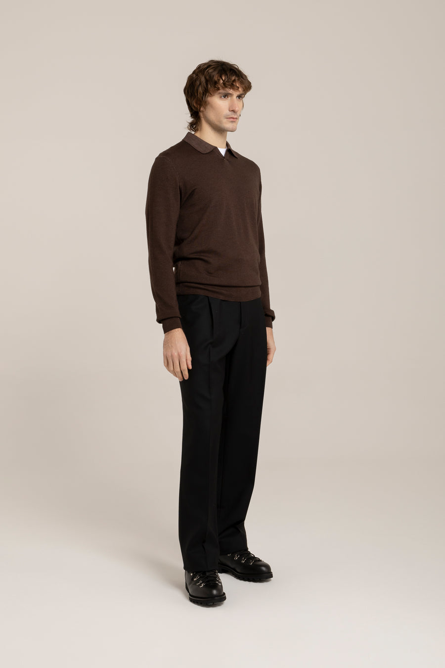 Säuregefärbter Merino-Rundhalsausschnitt – Hergestellt in der Toskana