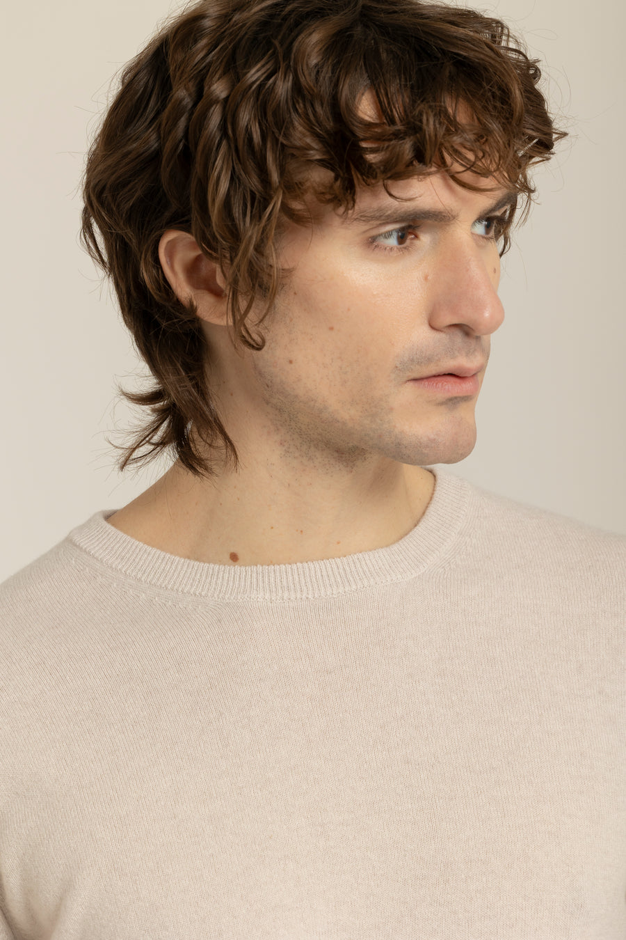 Rundhalsausschnitt aus Kaschmirmischung – Hergestellt in der Toskana