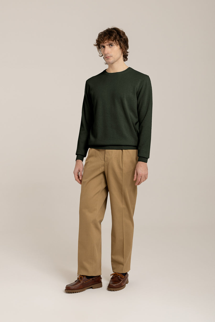 Cashmere Blend Crewneck –  Made in Tuscany