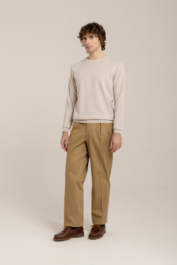 Rundhalsausschnitt aus Kaschmirmischung – Hergestellt in der Toskana