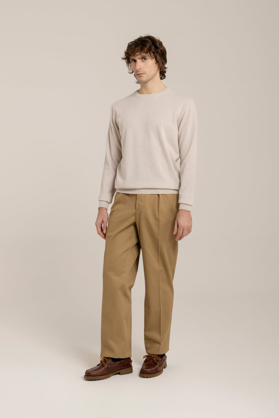 Rundhalsausschnitt aus Kaschmirmischung – Hergestellt in der Toskana