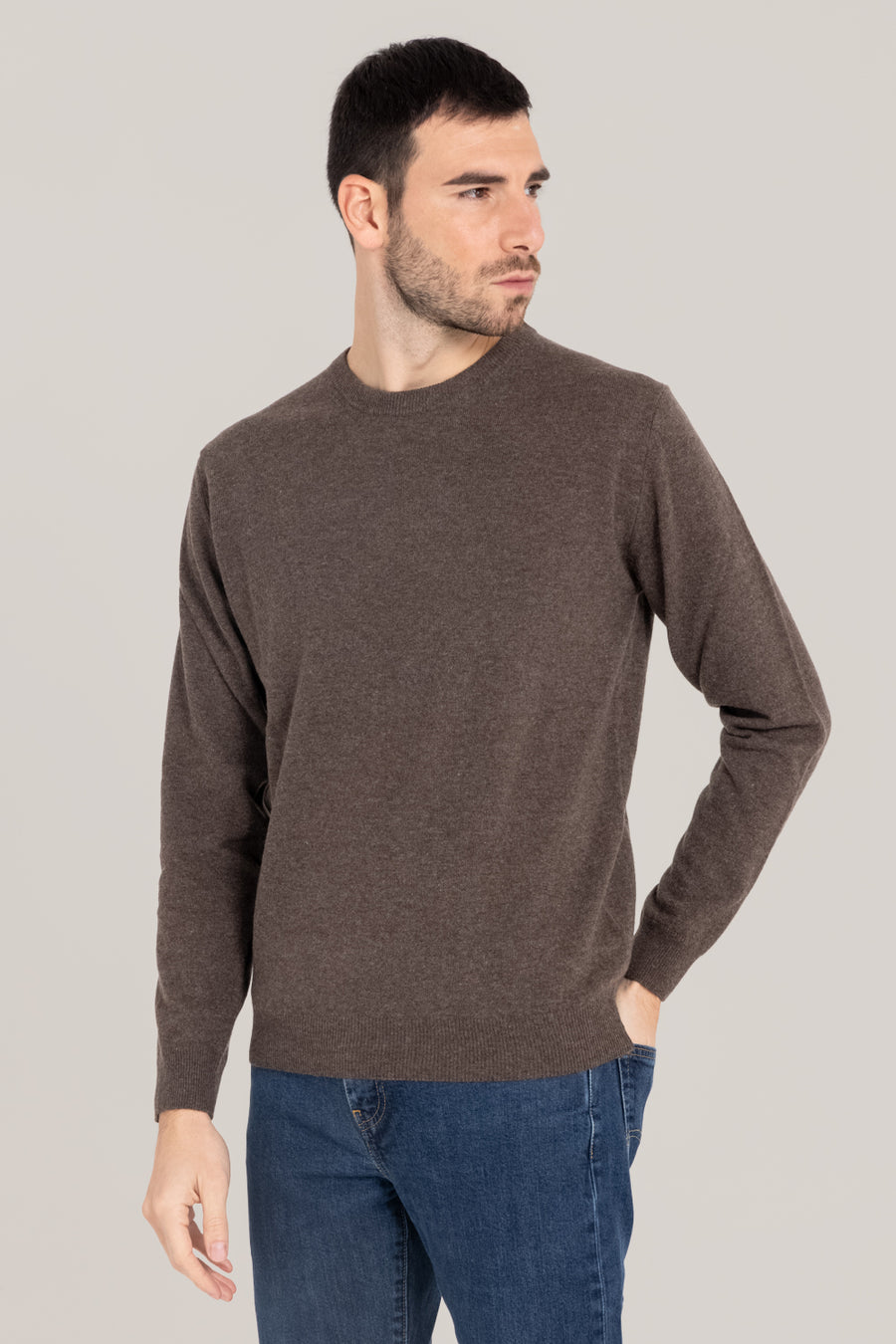 Cashmere Blend Crewneck –  Made in Tuscany