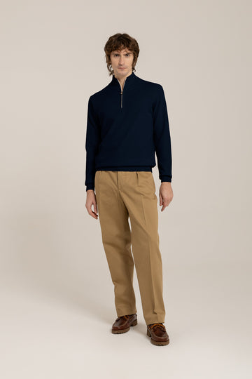 Cashmere Blend Half Zip –  Made in Tuscany