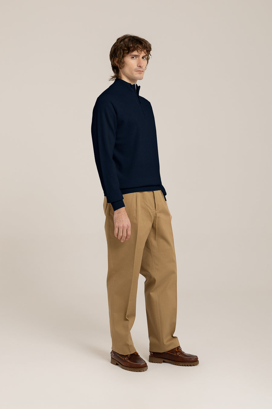 Cashmere Blend Half Zip –  Made in Tuscany