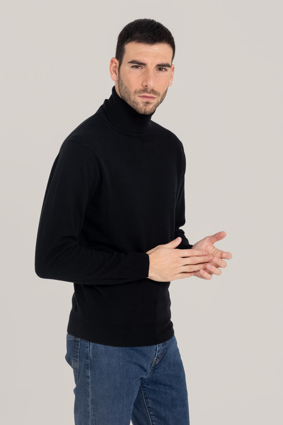 Cashmere Blend  Turtleneck –  Made in Tuscany