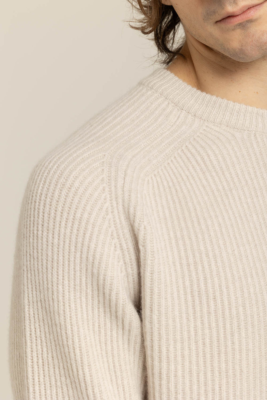 English Knitted Cashmere Blend Crewneck –  Made in Tuscany