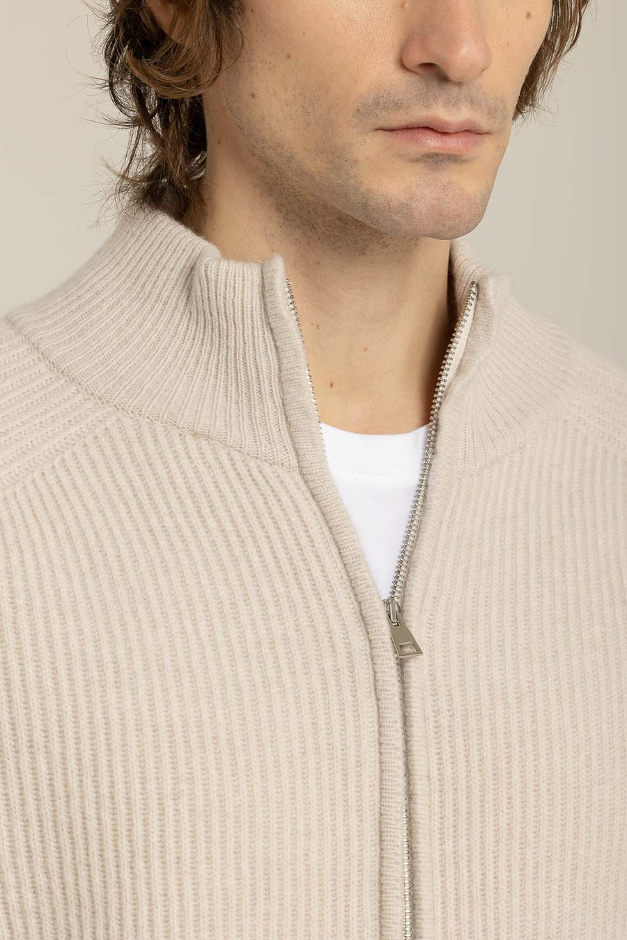 Giubbotto Zip in Misto Cashmere – Made in Tuscany