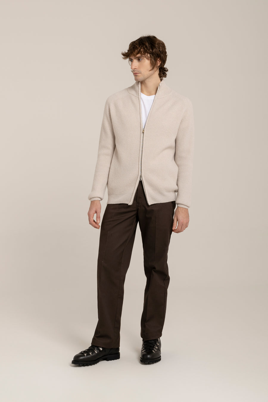 Giubbotto Zip in Misto Cashmere – Made in Tuscany