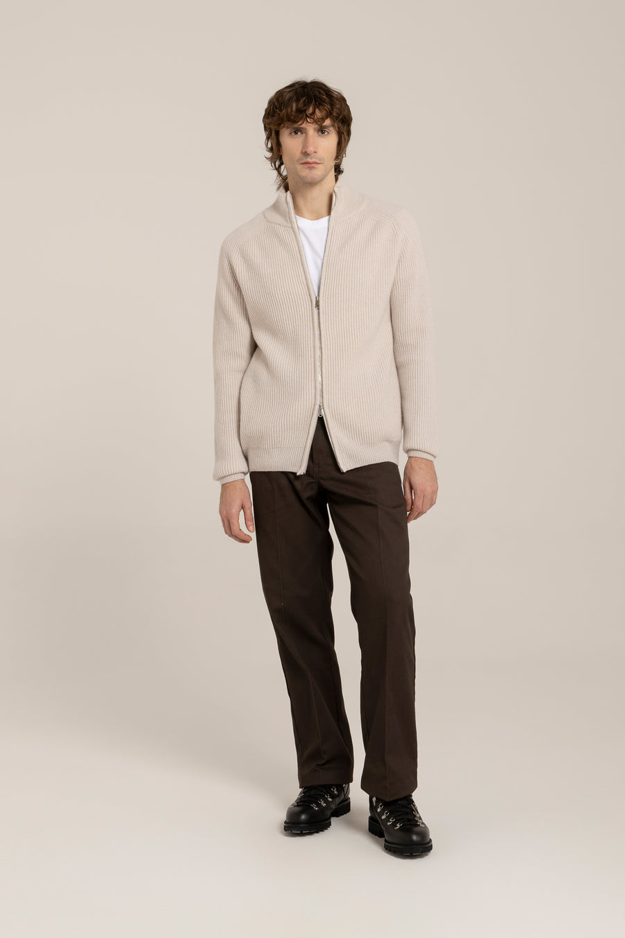 Giubbotto Zip in Misto Cashmere – Made in Tuscany