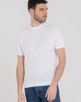 RIBBED COTTON SHORT SLEEVES CREW