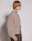 Bouclé Wool Bomber – Made in Tuscany