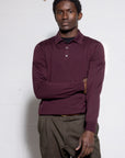 Extrafine Merino Long Sleeves Button Polo - Made in Tuscany