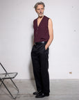 Extrafine Merino Buttoned Vest - Made in Tuscany