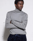 Extrafine Merino Silk Turtleneck - Made in Tuscany