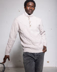 Wool Cashmere Blend Roll-Neck Braided Mockneck - Made in Tuscany