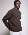 English Ribbed Wool Side-Zip Jacket – Made in Tuscany