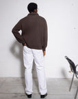 English Ribbed Wool Double-Breasted Shirt – Made in Tuscany