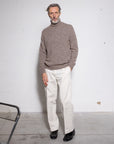 Baby Alpaca Melange Turtleneck - Made in Tuscany