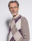 Baby Alpaca Intarsia Crewneck – Made in Tuscany
