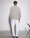 Superfine Alpaca Mouliné Cardigan - Made in Tuscany