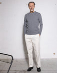 Green Cashmere Crewneck - Made in Tuscany